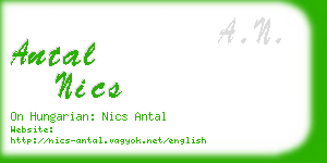 antal nics business card